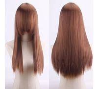cosplay anime wig high temperature silk rose net colorful 60CM thickening long straight hair color:ZF60-12 thickening