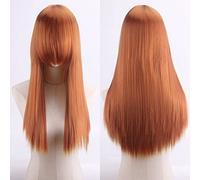 cosplay anime wig high temperature silk rose net colorful 60CM thickening long straight hair color:ZF60-16 thickening
