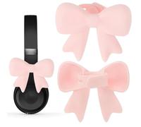 Cosplay Bow Attachments - Silicone Headphone Decor for Party | 3D Flexible Shape with Easy Clip, Two Piece Ornament, Work Travel Commuting Streaming Studying Accessory