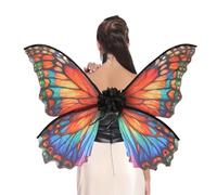 Cosplay Butterfly Wings - Whimsical Fairy Costume Accessory for Ladies | Breathable Lightweight Fabric with Double-Sided Printing & Flowing Silhouette for Dance Performances, Photo Shoots and Carnival