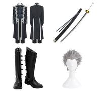 Cosplay Costume For Vergil,Women Men Uniform With Accessories,Cosplay Replica Prop Wig Shoes Full Set, Halloween Carnival Party Suit