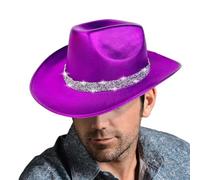 Cosplay Cowboy Hat - Feant Glitter Disco Cowgirl Sombreros, Elegante Juego De Rol De Cowboy's Hat | Halloween Stage Performance Sombreros, Sombrero De Disfraces Del Tema Occidental, Sombrero D