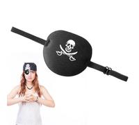 Cosplay Eye Paratch, pirata negro con los ojos vendados | Blinder portátil adecuado para la piel, sobornos para Halloween, Navidad