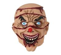 Cosplay Face Cover, Dress Up Masque, 7.87x7.87x11.81 inches Unisex Latex Headgear, Realistic Blood Design, Sturdy Comfortable Fit, Perfect Costume Accessory for Halloween Theater Masquerade Role