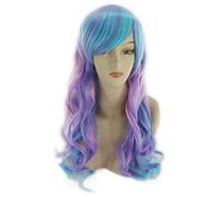 Cosplay Harajuku-style Mixed Color Gradient Wigs Rainbow Color Long Curly Lolita Wigs Lolita Stlye