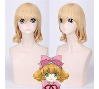 Cosplay Hinaichigo 12 pulgadas peluca de lolita rubia mediana con flequillo Resistente al calor Rozen Maiden Hinaichigo pelucas mujer peluca de Halloween
