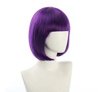 cosplay nightclub show bar oblique bangs female short hair pink beige blue bobo bobo wig color:K051-2