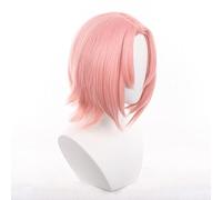 Cosplay Peluca (NARUT.: HarunoSakura) Wig de Disfraz Postizo de Pelo Sintético Pelucas de Halloween de Mujer/Hombre Toupé Pelucas de YXZCOS