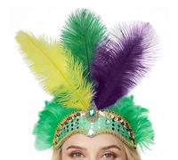 Cosplay Showgirl Headpiece, Headdress Accessories Party, Festival Feathered and Decorative Headwear for Cocktail, Carnival, Wedding, Masquerade, Gathering, Costume Accessory for Women