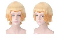 Cosplay Wig Anime Demon Slayer Kimetsu Keine Yaiba Cosplay Perücke Frauen Cosplay Kostüm Agatsuma Zenitsu Lange synthetische Haare Perücken + Perücke Kappe Dämon Slayer Perücke Nr.626 (Color : Wig No
