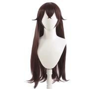 Cosplay Wig Anime Game Cosplay Disfraz Genshin Impact Peluca, Mujer Pelo largo y liso con flequillo Pelo sintético con gorro de peluca, for Halloween, Fiesta, Carnaval, Vida nocturna, Bodas (Kujo Sara