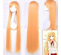 ¡Cosplay Wig Anime higouto! Disfraz de cosplay maru-chan doma umaru mujeres largas sintéticas para el cabello halloween jugar pelucas naranja