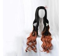 Cosplay Wig Anime Nezuko Tanjirou Kamado Wigs Demon Slayer Kimetsu no Yaiba Cosplay Wigs Zenitsu Agatsuma Golden Short Hair One Size Agatsuma Zenitsu (Color : Kamado Nezuko, Size : One Size)