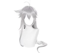 Cosplay Wig Cosplay Perücke für Spiel Genshin Impact Long Straight mit Hörnern Kunsthaarperücken mit kostenloser Perückenkappe