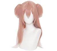 Cosplay Wig Cosplay Perücke für Spiel Genshin Impact Long Straight mit Hörnern Kunsthaarperücken mit kostenloser Perückenkappe