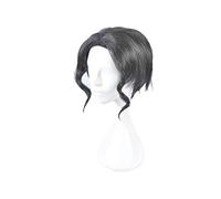 Cosplay Wig Demon Slayer Kimetsu No Yaiba Kibutsuji Muzan Negro Black Curly Wig Cosplay Disfraz de cabello resistente al calor Hombres Mujeres Naranjas