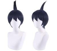 Cosplay Wig For Anime Chainsaw Man Hayakawa Aki Blue Black Short Hair Halloween Role Play Wigs