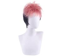Cosplay Wig For Anime Jujutsu Kaisen Yuji Itadori Pink Black Short Synthetic Wigs Heat Resistant Hair