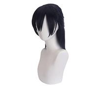 Cosplay Wig For Anime Summer Time Render Shinpei Ajiro Mixed Black And Blue Hairstyle Shoulder length Wig