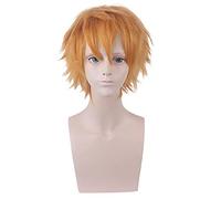 Cosplay Wig For Toilet Bound Hanako Kun Minamoto Kou Short Orange Yellow Anime Role Play Wigs