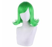 Cosplay Wig For Women Short Curly Wigs Inside Out Disgust Green Side Bangs Movies Cosplay Halloween Party Wig