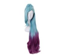 Cosplay Wig Gamescosplay Wig LOL League of Legends KDA Seraphine PROBLADO Azul PROBRADO Largo Anime Comic-con Carnival DE Navidad Halloween Partido de Moda Masculina y Femenina