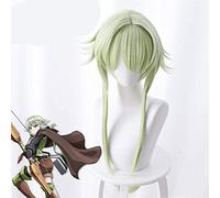 Cosplay Wig Goblin Slayer Yousei Yunde Cosplay WIG 80CM Verde Cosplay Pelucas + Peluca Tap Calor Resistente al calor Pelo sintético Perucas