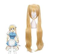 Cosplay Wig Mix S Kaho hinata Cosplay Wom Women Women Lolita Rubia Long Wavy Ponytails Cabello de cabello Anime Camisco + Capa de peluca KUMZ7081