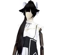 Cosplay Wig Peluca de anime Azur Lane Cosplay IJN Takao Peluca, Peluca larga negra, Disfraz Peluca de Halloween, for Halloween, Fiesta de disfraces, Espectáculo de anime, Evento de cosplay, Conciertos