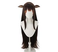 Cosplay Wig Peluca de anime Azur Lane Cosplay Kashino Peluca, Peluca marrón larga y recta, Disfraz Peluca de Halloween, for Halloween, Fiesta de disfraces, Espectáculo de anime, Evento de cosplay, Con