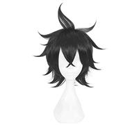 Cosplay Wig Peluca de anime Black Clover Cosplay Yuno Grinbellor Peluca, Peluca negra corta, Disfraz Peluca de Halloween, for Halloween, Fiesta de disfraces, Espectáculo de anime, Evento de cosplay, C