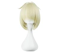 Cosplay Wig Peluca de anime Blue Exorcist Cosplay Shiemi Moriyama Peluca, Peluca corta amarilla, Disfraz Peluca de Halloween, for Halloween, Fiesta de disfraces, Espectáculo de anime, Evento de cospla