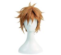 Cosplay Wig Peluca de anime Bungo Stray Dogs Cosplay Junichiro Tanizaki Peluca, Peluca marrón corta, Disfraz Peluca de Halloween, for Halloween, Fiesta de disfraces, Espectáculo de anime, Evento de co