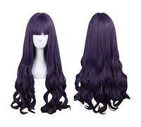 Cosplay Wig Peluca de anime CardCaptor Sakura Cosplay Tomoyo Daidouji Peluca, Peluca rizada larga púrpura, Peluca de Halloween, for Halloween, Fiesta de disfraces, Espectáculo de anime, Evento de cosp