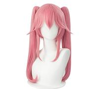 Cosplay Wig Peluca de anime Fate Cosplay Tamamo no mae Peluca, Peluca rosa, Disfraz Peluca de Halloween, for Halloween, Fiesta de disfraces, Espectáculo de anime, Evento de cosplay, Conciertos (Tamaño