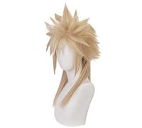 Cosplay Wig Peluca de anime Final Fantasy VII Cosplay Cloud Strife Peluca, Peluca rubia, Disfraz Peluca de Halloween, for Halloween, Fiesta de disfraces, Espectáculo de anime, Evento de cosplay, Conci
