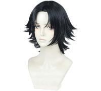 Cosplay Wig Peluca de anime Hypnosis Mic Division Rap Battle Cosplay Jiro Yamada Peluca, Peluca negra corta, Disfraz Peluca de Halloween, for Halloween, Fiesta de disfraces, Espectáculo de anime, Even