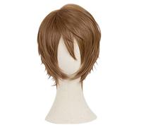 Cosplay Wig Peluca de anime IDOLiSH7 Cosplay Ryunosuke Tsunashi Peluca, Peluca marrón corta, Disfraz Peluca de Halloween, for Halloween, Fiesta de disfraces, Espectáculo de anime, Evento de cosplay, C