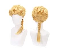 Cosplay Wig Peluca de anime JoJo's Bizarre Adventure Cosplay Giorno Giovanna Peluca, Peluca dorada, Disfraz Peluca de Halloween, for Halloween, Fiesta de disfraces, Espectáculo de anime, Evento de cos