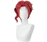 Cosplay Wig Peluca de anime JoJo's Bizarre Adventure Cosplay Kakyoin Noriaki Peluca, Peluca roja corta, Disfraz Peluca de Halloween, for Halloween, Fiesta de disfraces, Espectáculo de anime, Evento de