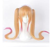 Cosplay Wig Peluca de anime Miss Kobayashi's Dragon Maid Cosplay Tohru Wig, peluca larga naranja y rosa, disfraz de peluca de Halloween, for Halloween, fiesta de disfraces, espectáculo de anime, event