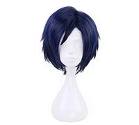 Cosplay Wig Peluca de anime My Hero Academia Cosplay Iida Tenya Peluca, Peluca azul corta, Disfraz Peluca de Halloween, for Halloween, Fiesta de disfraces, Espectáculo de anime, Evento de cosplay, Con