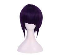 Cosplay Wig Peluca de anime My Hero Academia Cosplay Jiro Kyoka Peluca, Peluca morada corta, Disfraz Peluca de Halloween, for Halloween, Fiesta de disfraces, Espectáculo de anime, Evento de cosplay, C