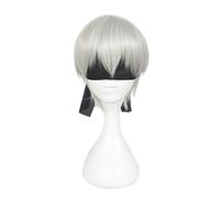Cosplay Wig Peluca de anime NieR Automata Cosplay Yorha 9S Peluca, Peluca recta corta, Peluca de disfraz de Halloween, for Halloween, Fiesta de disfraces, Espectáculo de anime, Evento de cosplay, Conc