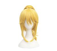 Cosplay Wig Peluca de anime Peluca de princesa Bowsette, con cola de caballo Peluca rubia corta, Peluca de disfraz de Halloween, for Halloween, Fiesta de disfraces, Espectáculo de anime, Evento de cos