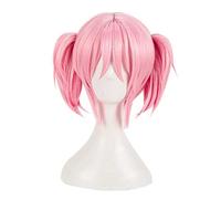 Cosplay Wig Peluca de anime Puella Magi Madoka Magica Cosplay Madoka Kaname Peluca, 2 colas de caballo Peluca rosa, Disfraz Peluca de Halloween, for Halloween, Fiesta de disfraces, Espectáculo de anim