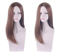 Cosplay Wig Peluca de anime Resident Evil Cosplay Daniela Dimitrescu Peluca, Peluca marrón larga y recta, Peluca de Halloween for disfraces, for Halloween, Fiesta de disfraces, Espectáculo de anime, E