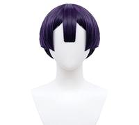 Cosplay Wig Peluca de anime Sleepy Princess In The Demon Castle Cosplay Demon Cleric Peluca, Peluca morada corta, Disfraz Peluca de Halloween, for Halloween, Fiesta de disfraces, Espectáculo de anime,