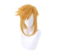 Cosplay Wig Peluca de anime The Legend of Zelda Breath of The Wild Cosplay Link Peluca, Peluca de cola de caballo corta, Disfraz de Peluca de Halloween, for Halloween, Fiesta de disfraces, Espectáculo
