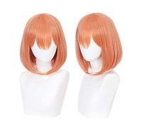 Cosplay Wig Peluca de anime The Quintessential Quintuplets Cosplay Yotsuba Nakano Wig, Orange Bob Wig, Disfraz de Halloween Wig, for Halloween, Fiesta de disfraces, Show de anime, Evento de cosplay, C